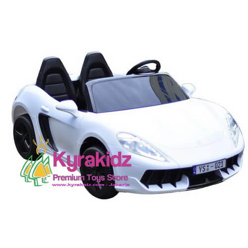 500px x 500px - Mainan Mobil Aki - Xtra Jumbo 12V Porsche Style YSA 021 with Working Doors  and Rubber Tyres - Painted White - Kyrakidz